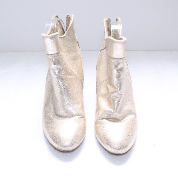 Report Martin Gold Metallic Leather Ankle Boots 8 - Picture 5 of 16